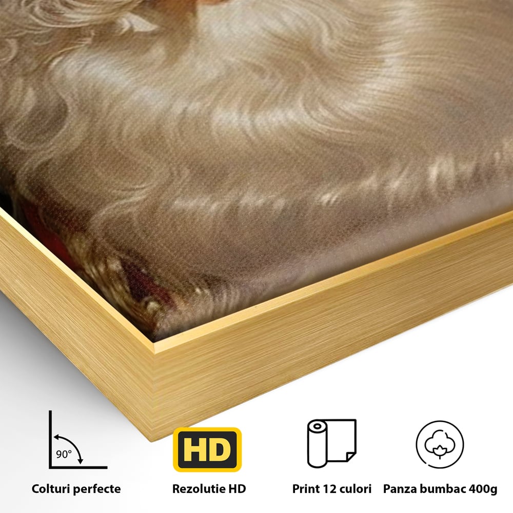 Tablou Canvas Premium LuxCanva® D1035, Zambetul lui Mos Craciun , Barba, Alba, Santa Claus, Bucurie, Zambet, Living Room, Culori vibrante