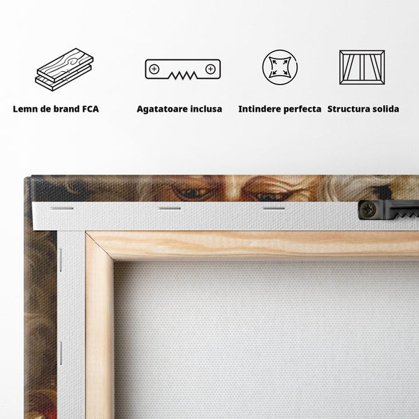 Tablou Canvas Premium LuxCanva® D1035, Zambetul lui Mos Craciun , Barba, Alba, Santa Claus, Bucurie, Zambet, Living Room, Culori vibrante