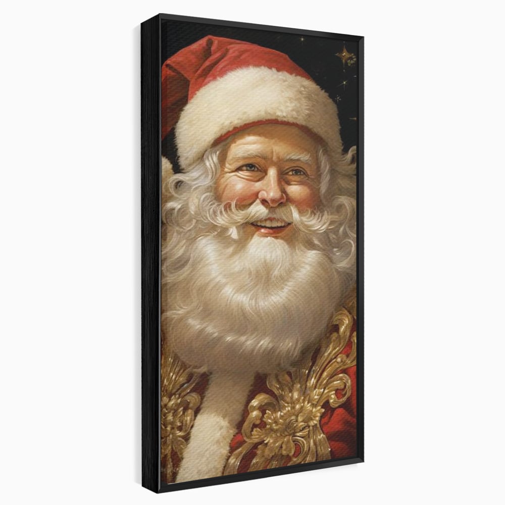 Tablou Canvas Premium LuxCanva® D1035, Zambetul lui Mos Craciun , Barba, Alba, Santa Claus, Bucurie, Zambet, Living Room, Culori vibrante