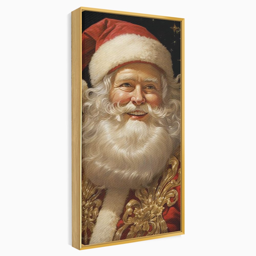 Tablou Canvas Premium LuxCanva® D1035, Zambetul lui Mos Craciun , Barba, Alba, Santa Claus, Bucurie, Zambet, Living Room, Culori vibrante