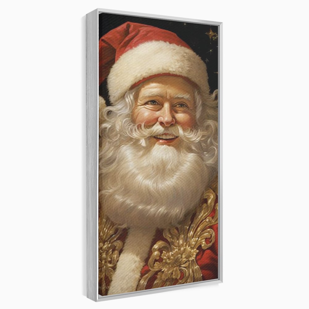 Tablou Canvas Premium LuxCanva® D1035, Zambetul lui Mos Craciun , Barba, Alba, Santa Claus, Bucurie, Zambet, Living Room, Culori vibrante