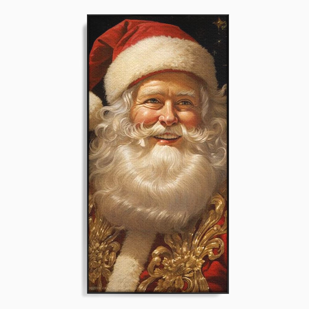 Tablou Canvas Premium LuxCanva® D1035, Zambetul lui Mos Craciun , Barba, Alba, Santa Claus, Bucurie, Zambet, Living Room, Culori vibrante