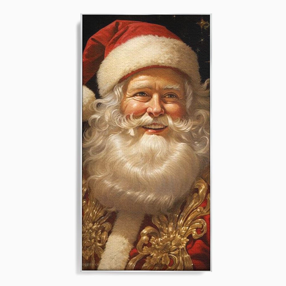 Tablou Canvas Premium LuxCanva® D1035, Zambetul lui Mos Craciun , Barba, Alba, Santa Claus, Bucurie, Zambet, Living Room, Culori vibrante