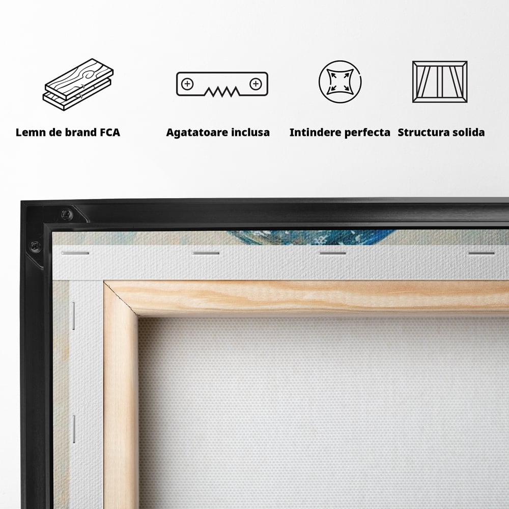 Tablou Canvas Premium LuxCanva® D1038, Bradul din Globul Fermecat , Glob, Brad, Decoratiune, Auriu, Muzical, Living Room, Culori vibrante