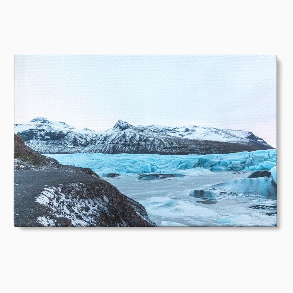 Tablou Canvas Premium LuxCanva® D1042, Peisaj Glaciar , Inghet, Stanci, Mare, Ger, Iarna, Living Room, Culori vibrante
