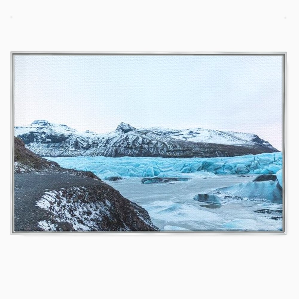 Tablou Canvas Premium LuxCanva® D1042, Peisaj Glaciar , Inghet, Stanci, Mare, Ger, Iarna, Living Room, Culori vibrante