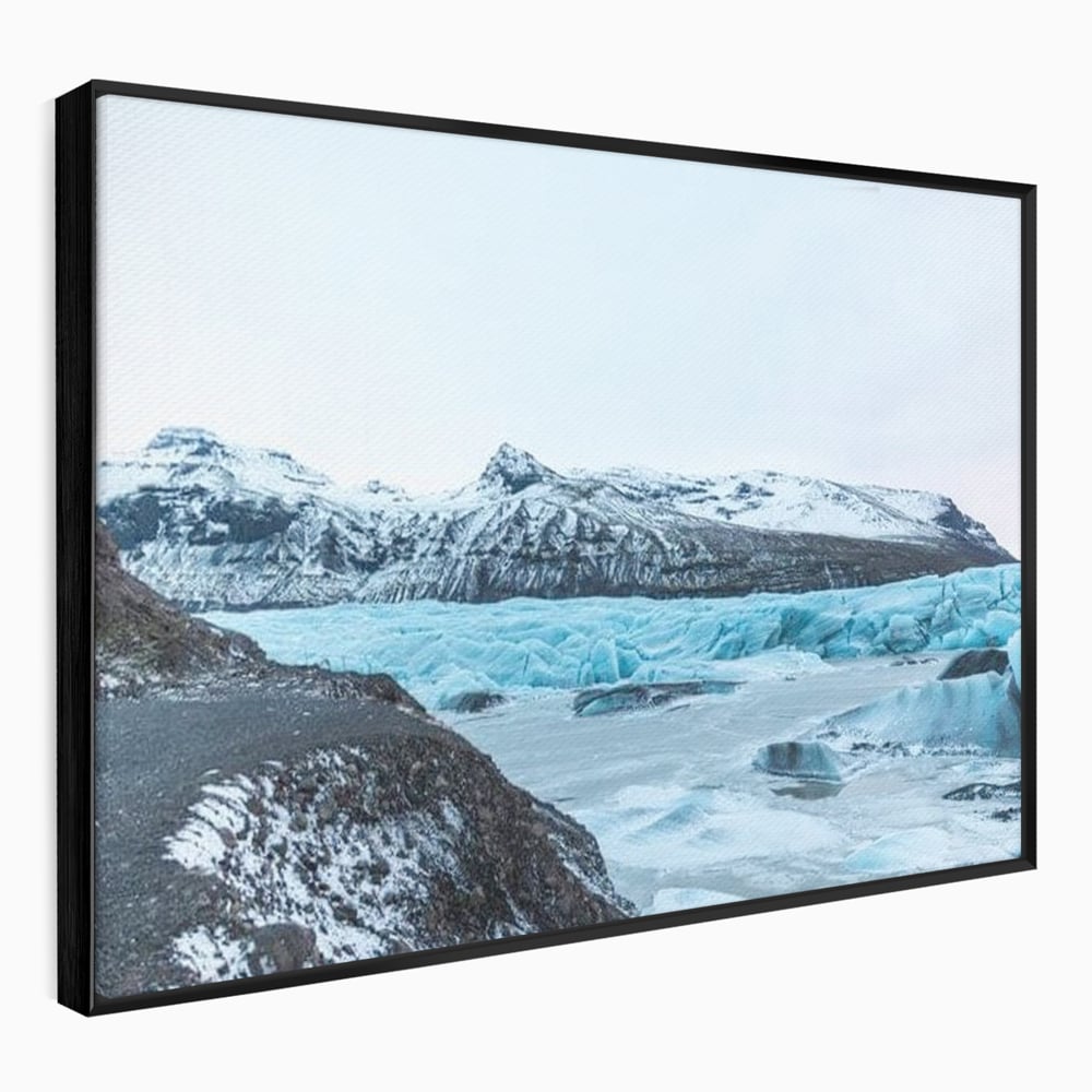 Tablou Canvas Premium LuxCanva® D1042, Peisaj Glaciar , Inghet, Stanci, Mare, Ger, Iarna, Living Room, Culori vibrante