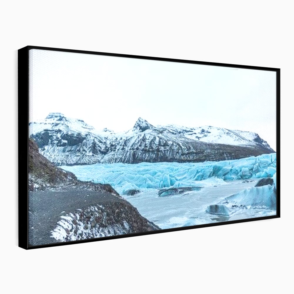 Tablou Canvas Premium LuxCanva® D1042, Peisaj Glaciar , Inghet, Stanci, Mare, Ger, Iarna, Living Room, Culori vibrante