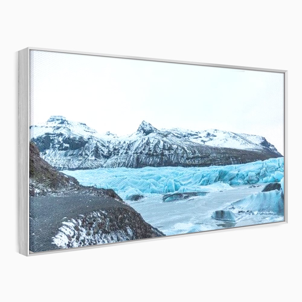 Tablou Canvas Premium LuxCanva® D1042, Peisaj Glaciar , Inghet, Stanci, Mare, Ger, Iarna, Living Room, Culori vibrante