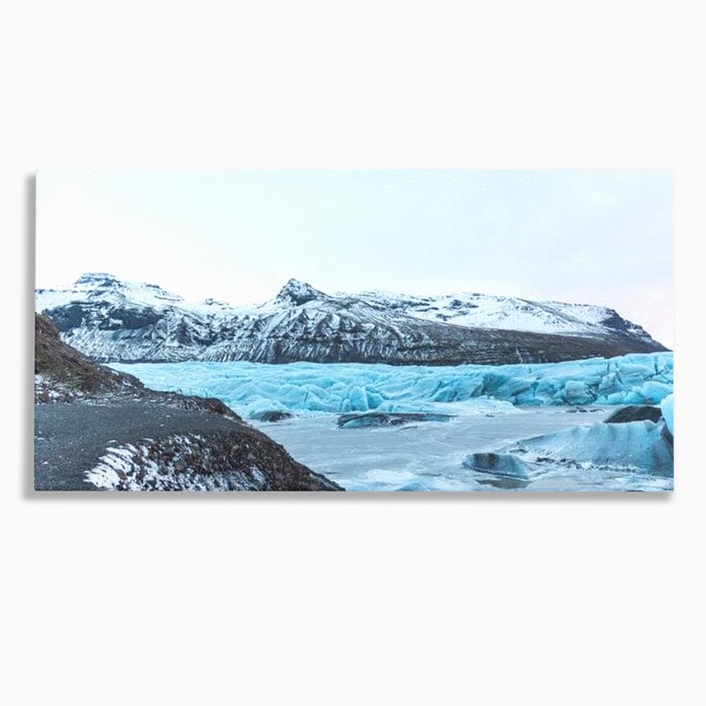 Tablou Canvas Premium LuxCanva® D1042, Peisaj Glaciar , Inghet, Stanci, Mare, Ger, Iarna, Living Room, Culori vibrante