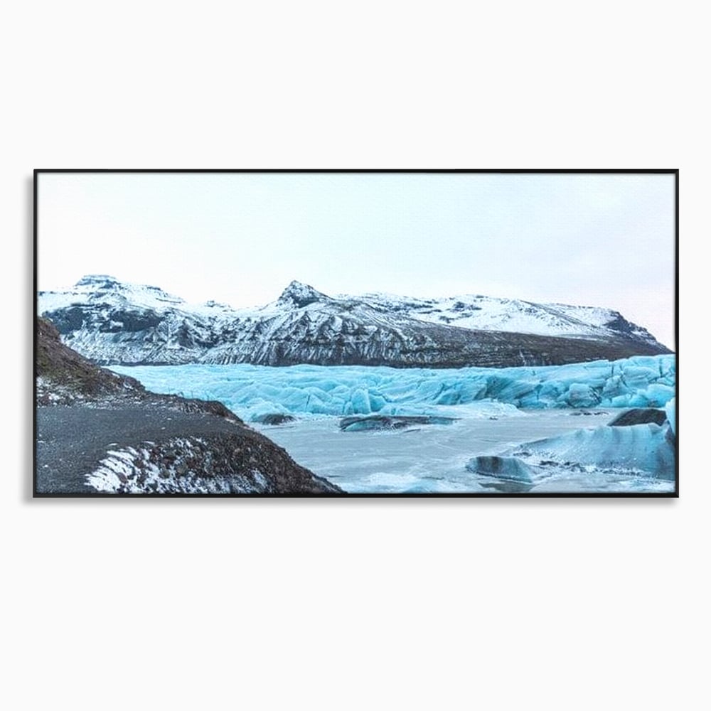 Tablou Canvas Premium LuxCanva® D1042, Peisaj Glaciar , Inghet, Stanci, Mare, Ger, Iarna, Living Room, Culori vibrante