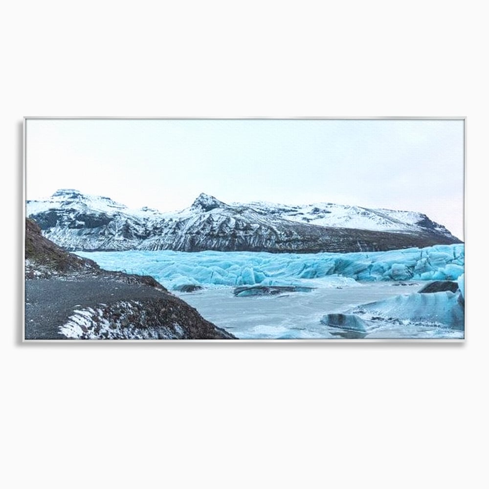 Tablou Canvas Premium LuxCanva® D1042, Peisaj Glaciar , Inghet, Stanci, Mare, Ger, Iarna, Living Room, Culori vibrante