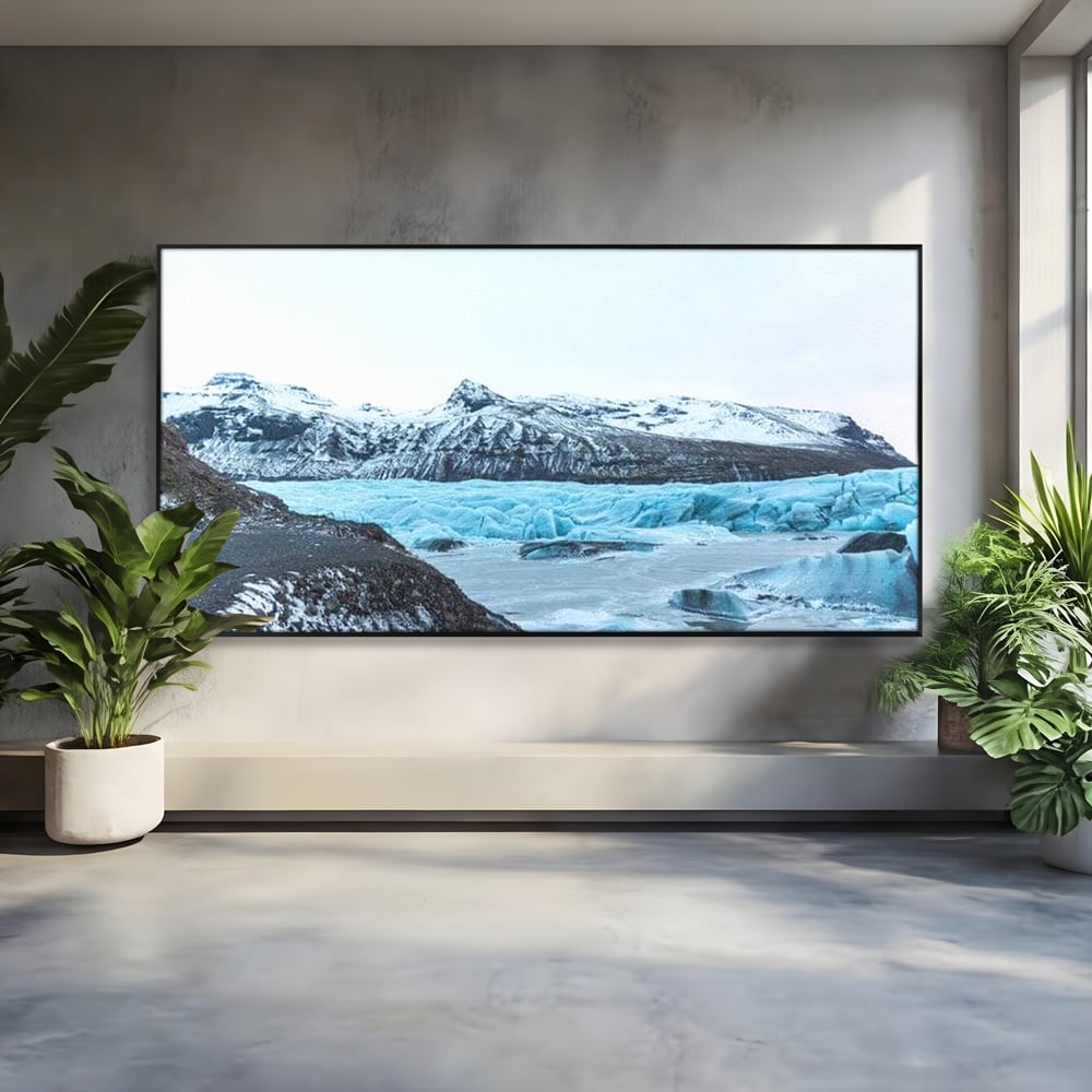 Tablou Canvas Premium LuxCanva® D1042, Peisaj Glaciar , Inghet, Stanci, Mare, Ger, Iarna, Living Room, Culori vibrante