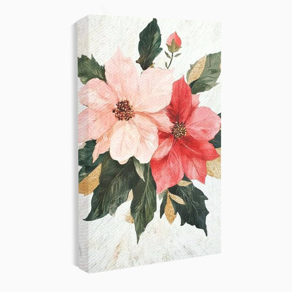 Tablou Canvas Premium LuxCanva® D1053, Aranjament Floral de Sarbatori , Flori, Aranjament, Decor, Craciun, Buchet, Living, Culori vibrante