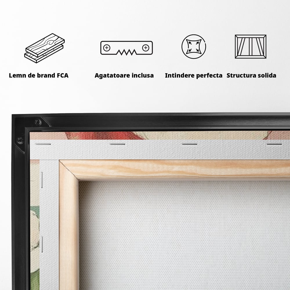 Tablou Canvas Premium LuxCanva® D1054, Mos Craciun, Simbolul Bucuriei ,  Costumatie, Sac, Magie, Zambet, Caciula, Living Room, Culori vibrante