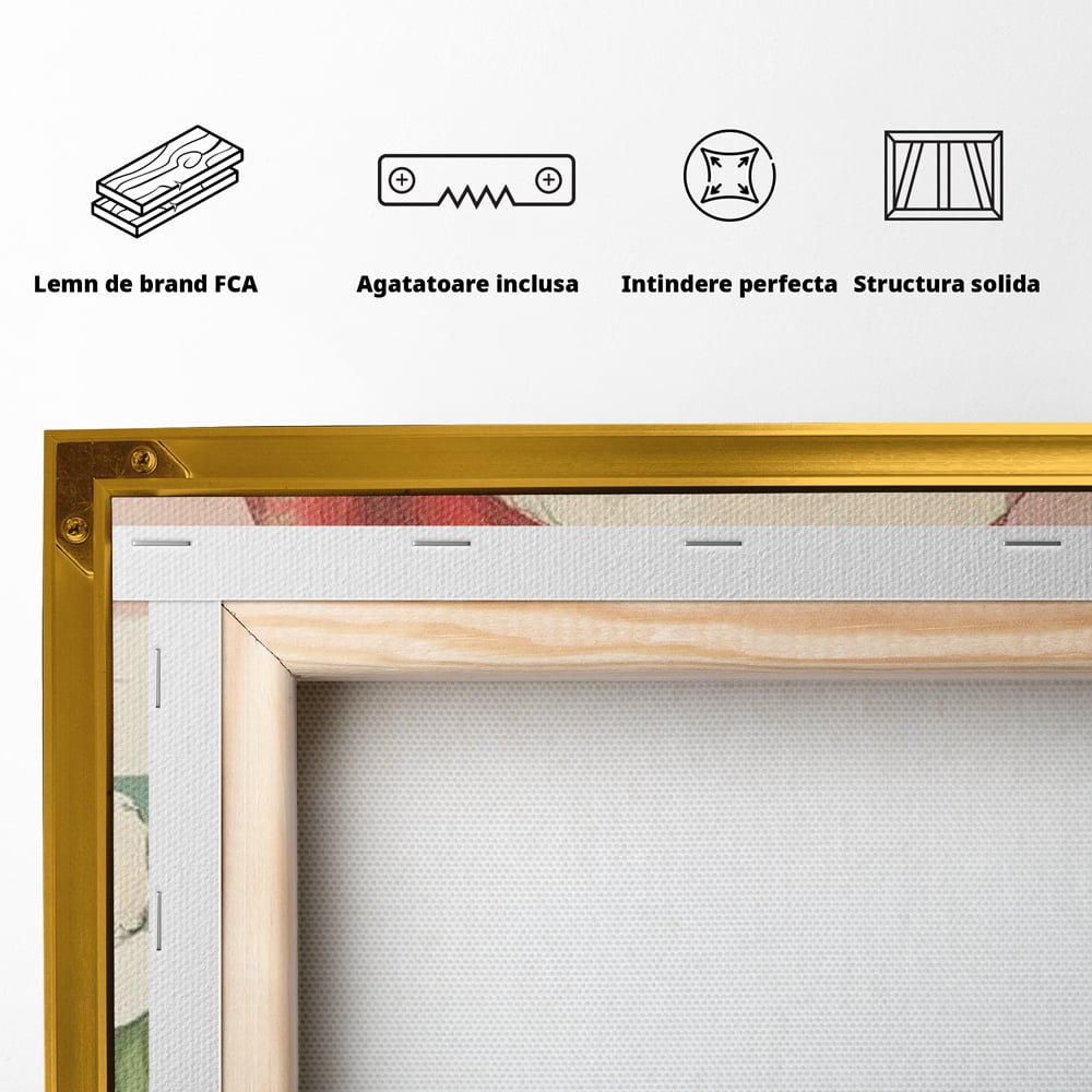 Tablou Canvas Premium LuxCanva® D1054, Mos Craciun, Simbolul Bucuriei ,  Costumatie, Sac, Magie, Zambet, Caciula, Living Room, Culori vibrante