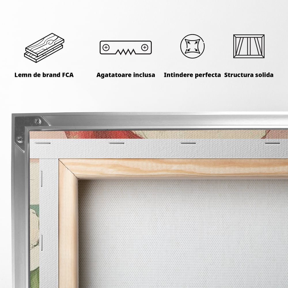 Tablou Canvas Premium LuxCanva® D1054, Mos Craciun, Simbolul Bucuriei ,  Costumatie, Sac, Magie, Zambet, Caciula, Living Room, Culori vibrante
