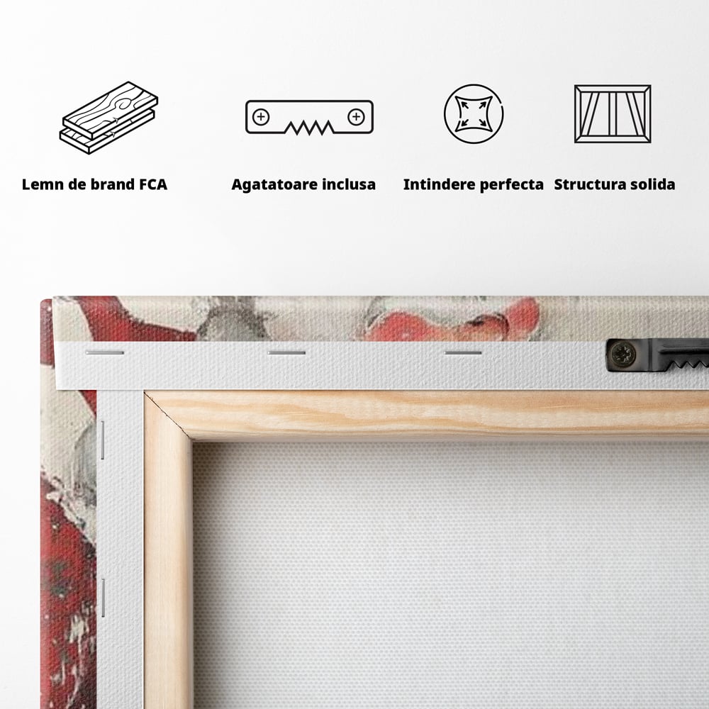 Tablou Canvas Premium LuxCanva® D1055, Mos Craciun si Darurile Copiilor , Costum, Ambalaje, Funde, Curea, Caciula, Living Room, Culori vibrante
