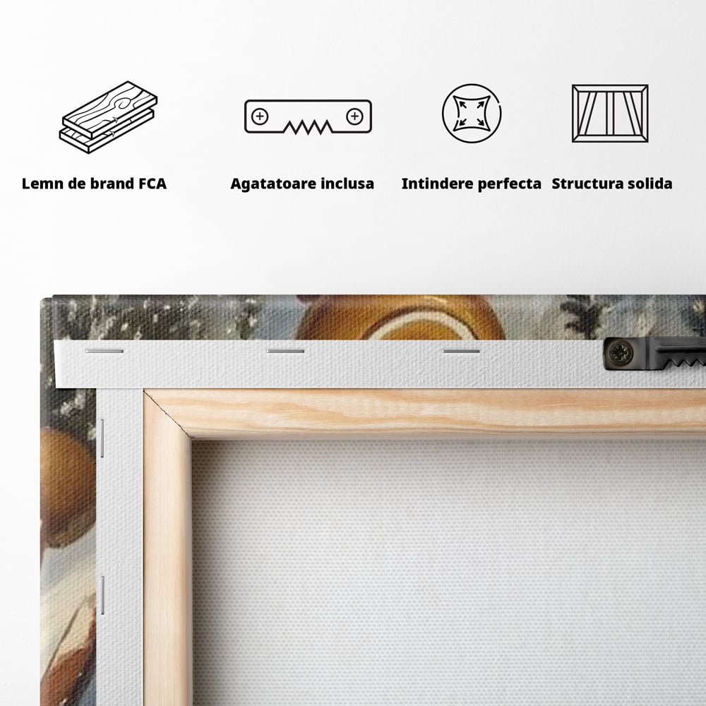 Tablou Canvas Premium, LuxCanva® D1068, Omuletul Sanius, Aventura, Dulce, Sanie, Joaca, Coborare, Veselie, Zbor, Iarna, Vale, Sclipire, Copilarie, Craciun, Munti, Natura, Camera Copil, Living, Dormitor