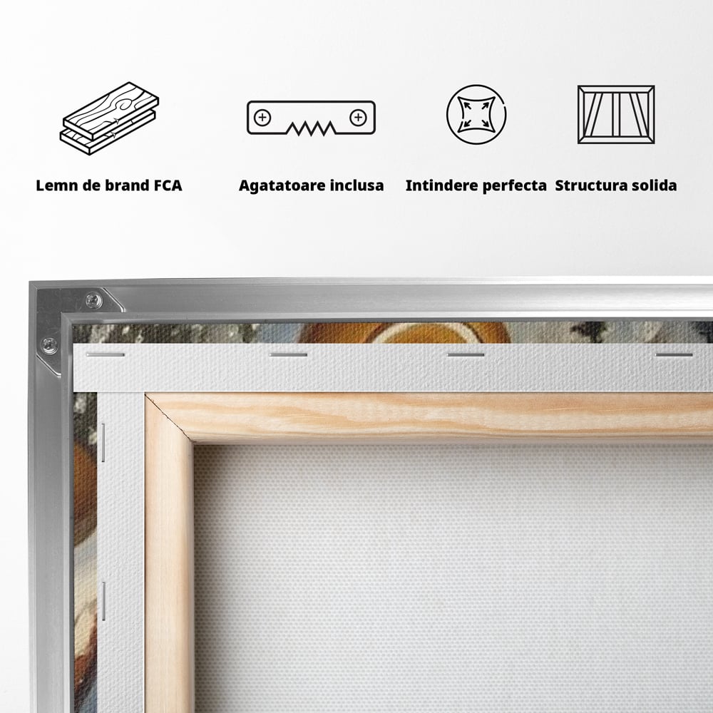 Tablou Canvas Premium, LuxCanva® D1068, Omuletul Sanius, Aventura, Dulce, Sanie, Joaca, Coborare, Veselie, Zbor, Iarna, Vale, Sclipire, Copilarie, Craciun, Munti, Natura, Camera Copil, Living, Dormitor