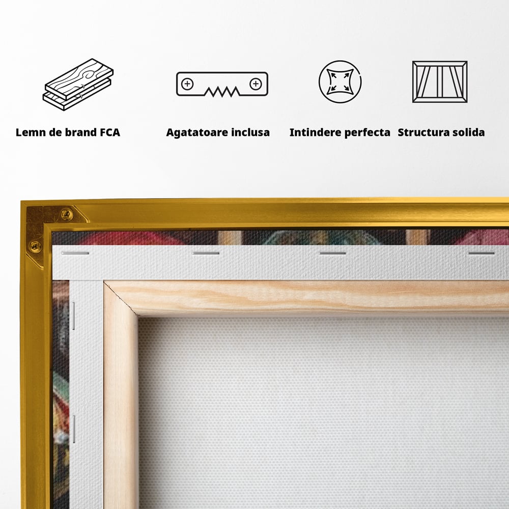 Tablou Canvas Premium, LuxCanva® D1069, Magia Ornamentelor, Colectie, Globuri, Podoabe, Craciun, Festiv, Bijuterii, Spirit, Decoratiuni, Brad