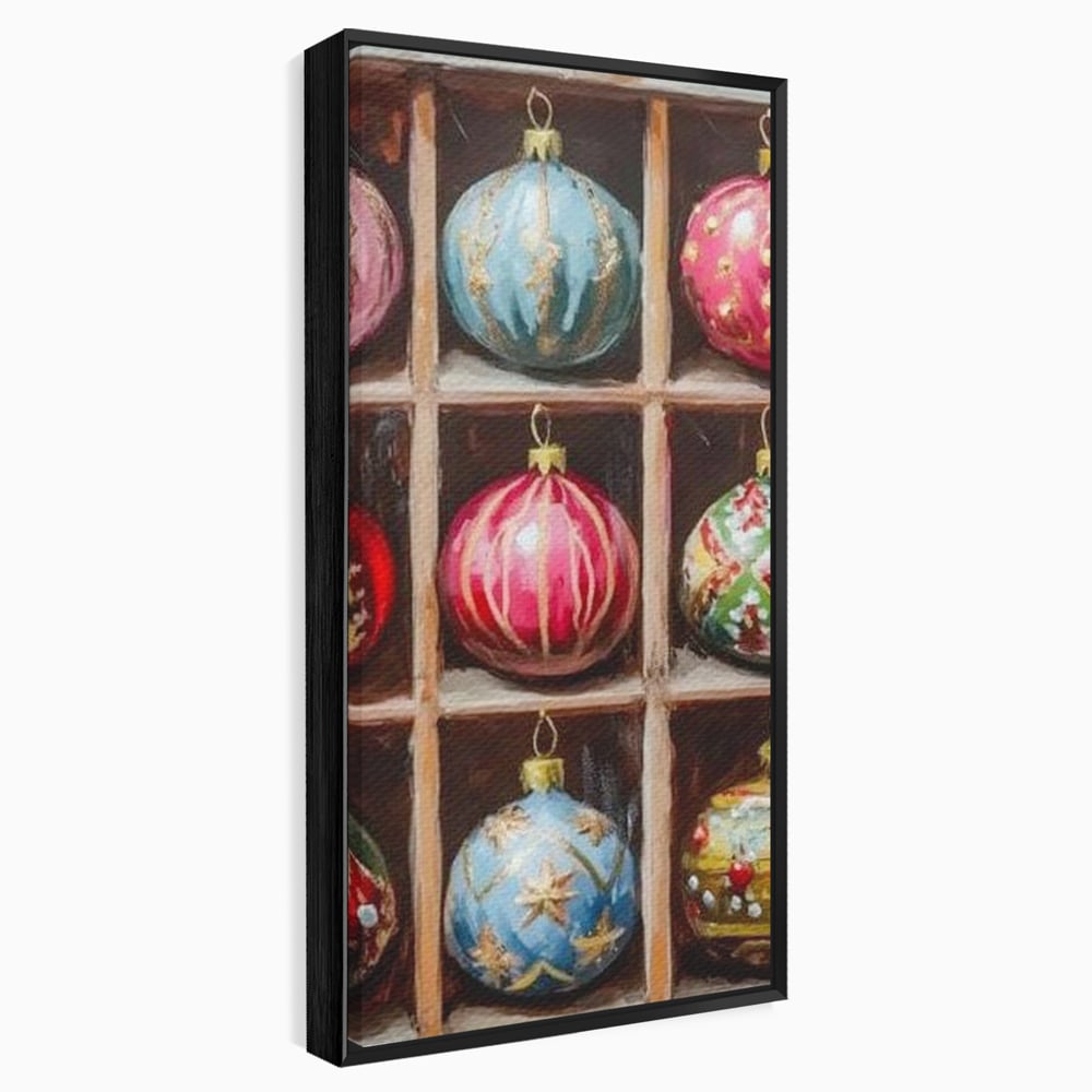 Tablou Canvas Premium, LuxCanva® D1069, Magia Ornamentelor, Colectie, Globuri, Podoabe, Craciun, Festiv, Bijuterii, Spirit, Decoratiuni, Brad