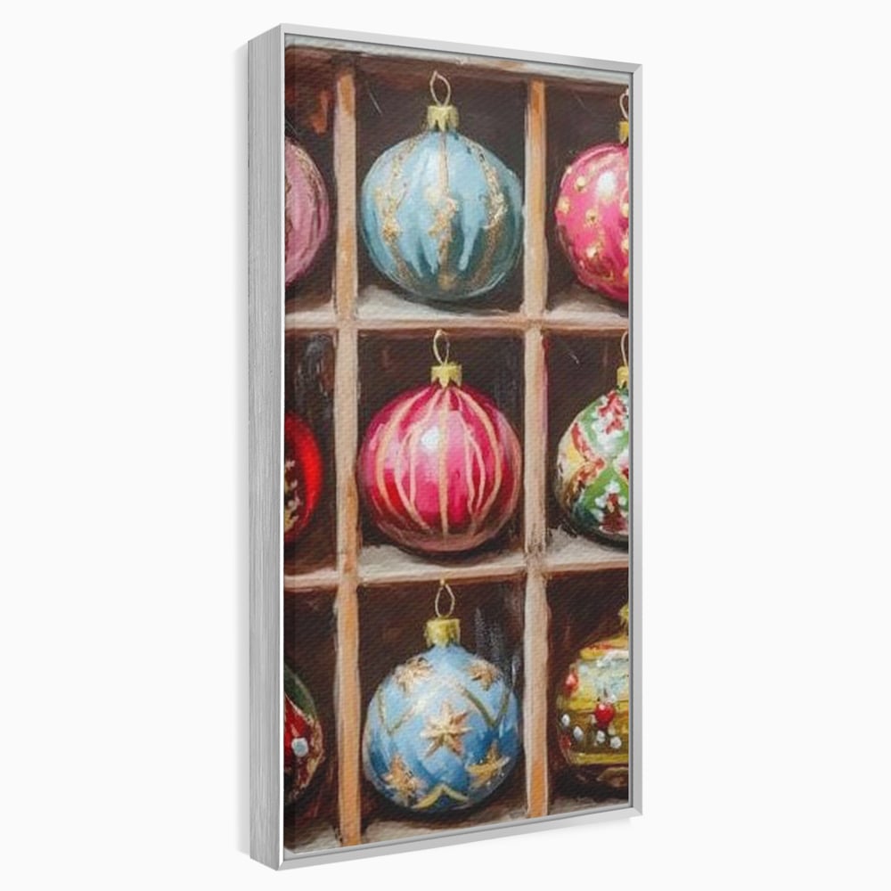 Tablou Canvas Premium, LuxCanva® D1069, Magia Ornamentelor, Colectie, Globuri, Podoabe, Craciun, Festiv, Bijuterii, Spirit, Decoratiuni, Brad