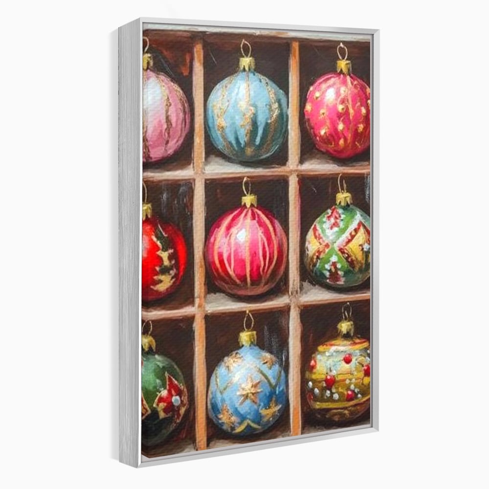Tablou Canvas Premium, LuxCanva® D1069, Magia Ornamentelor, Colectie, Globuri, Podoabe, Craciun, Festiv, Bijuterii, Spirit, Decoratiuni, Brad