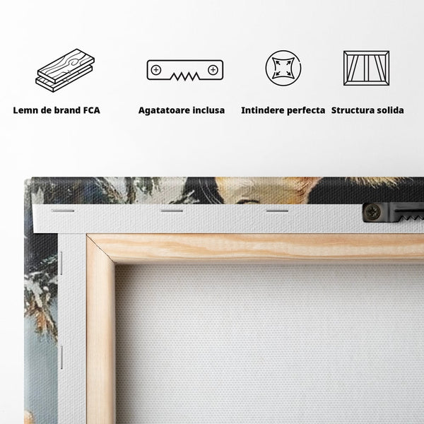 Leinwand Wandkunst Canvas Wall Art Premium, LuxCanva® D1072, Geschenk Hüter, Eichhörnchen, Boxen, Verpackung, Schenken, Schnee, Tannenbaum, Natur, Winter, Überraschung, Tier, Tier, Wild, Wald, Wild, Kinderzimmer, Wohnen, Schlafzimmer
