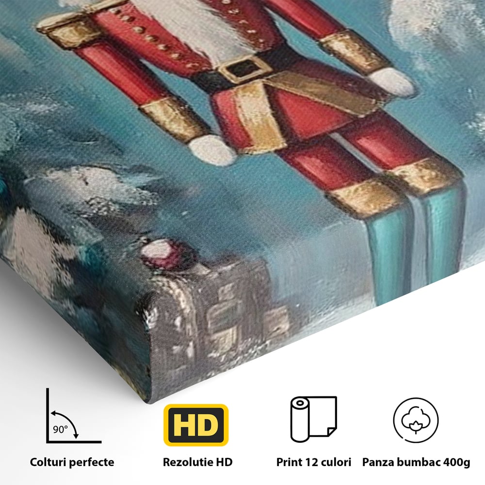 Tablou Canvas Premium, LuxCanva® D1075, Strajerul Fulgilor, Basm, Poveste, Copil, Straie, Regal, Ninsoare, Padure, Legenda, Decoratiuni, Dar, Bucurie, Traditie, Brad, Camera Copil, Living, Dormitor