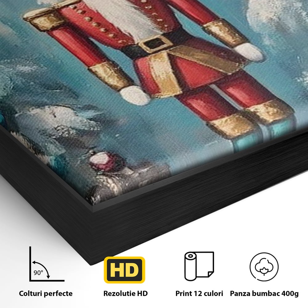 Tablou Canvas Premium, LuxCanva® D1075, Strajerul Fulgilor, Basm, Poveste, Copil, Straie, Regal, Ninsoare, Padure, Legenda, Decoratiuni, Dar, Bucurie, Traditie, Brad, Camera Copil, Living, Dormitor