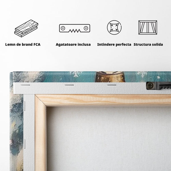 Tablou Canvas Premium, LuxCanva® D1075, Strajerul Fulgilor, Basm, Poveste, Copil, Straie, Regal, Ninsoare, Padure, Legenda, Decoratiuni, Dar, Bucurie, Traditie, Brad, Camera Copil, Living, Dormitor