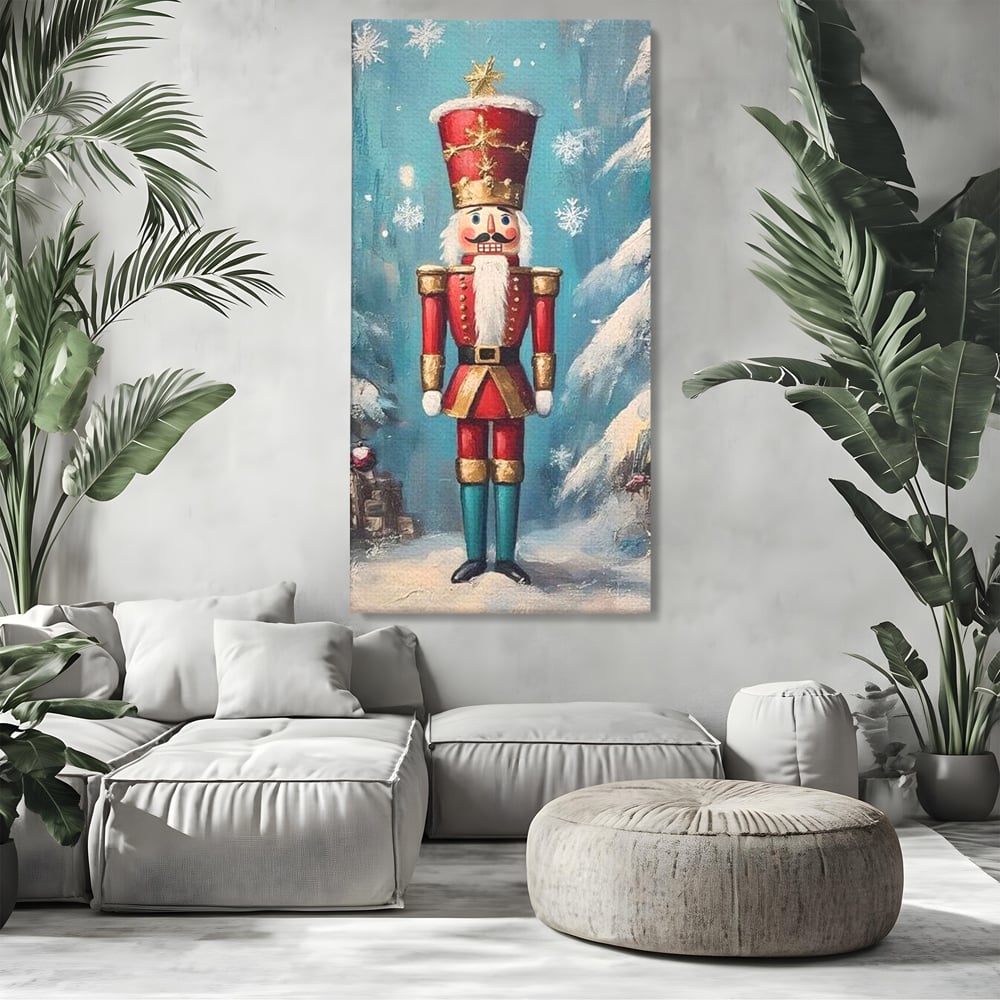 Tablou Canvas Premium, LuxCanva® D1075, Strajerul Fulgilor, Basm, Poveste, Copil, Straie, Regal, Ninsoare, Padure, Legenda, Decoratiuni, Dar, Bucurie, Traditie, Brad, Camera Copil, Living, Dormitor
