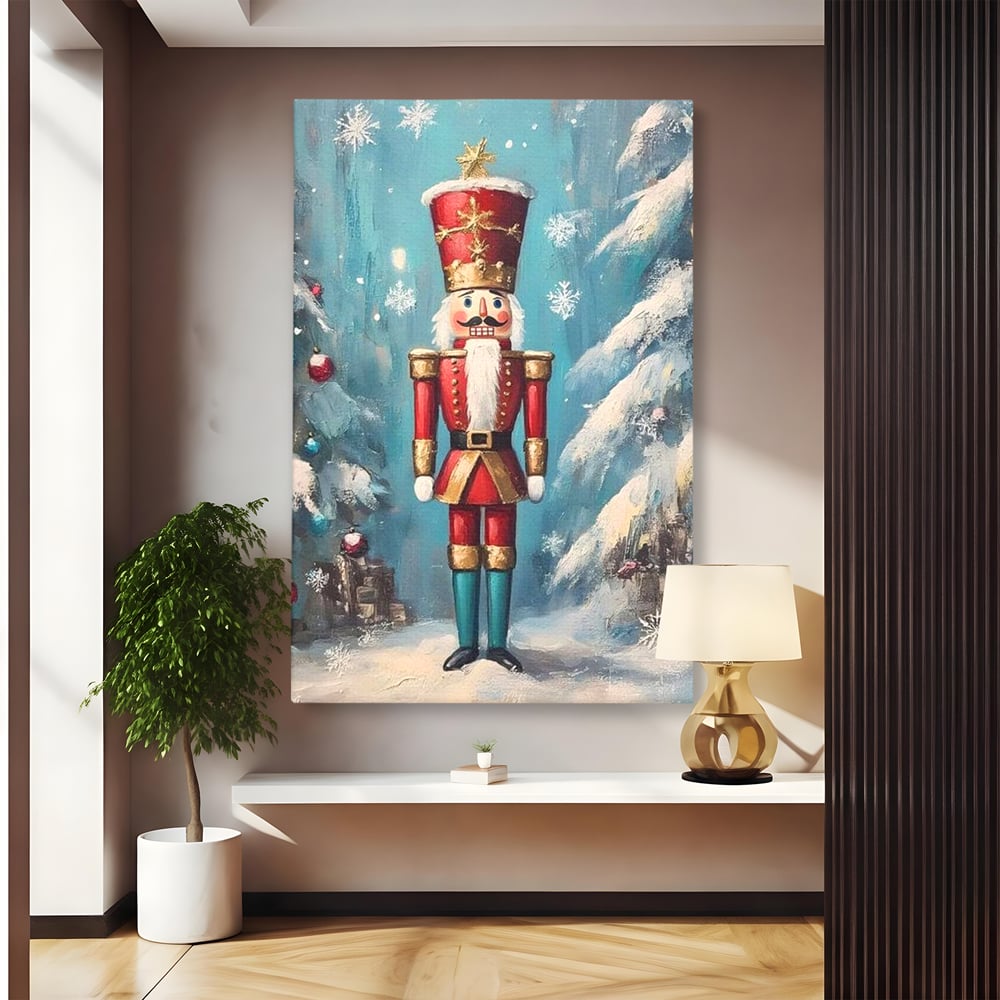 Tablou Canvas Premium, LuxCanva® D1075, Strajerul Fulgilor, Basm, Poveste, Copil, Straie, Regal, Ninsoare, Padure, Legenda, Decoratiuni, Dar, Bucurie, Traditie, Brad, Camera Copil, Living, Dormitor