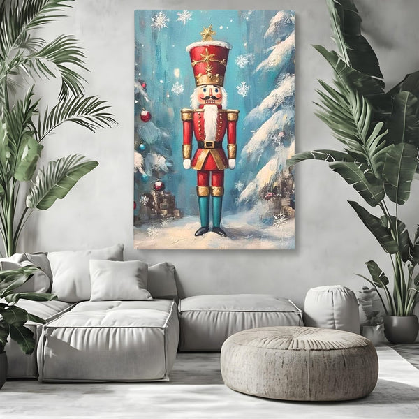 Tablou Canvas Premium, LuxCanva® D1075, Strajerul Fulgilor, Basm, Poveste, Copil, Straie, Regal, Ninsoare, Padure, Legenda, Decoratiuni, Dar, Bucurie, Traditie, Brad, Camera Copil, Living, Dormitor
