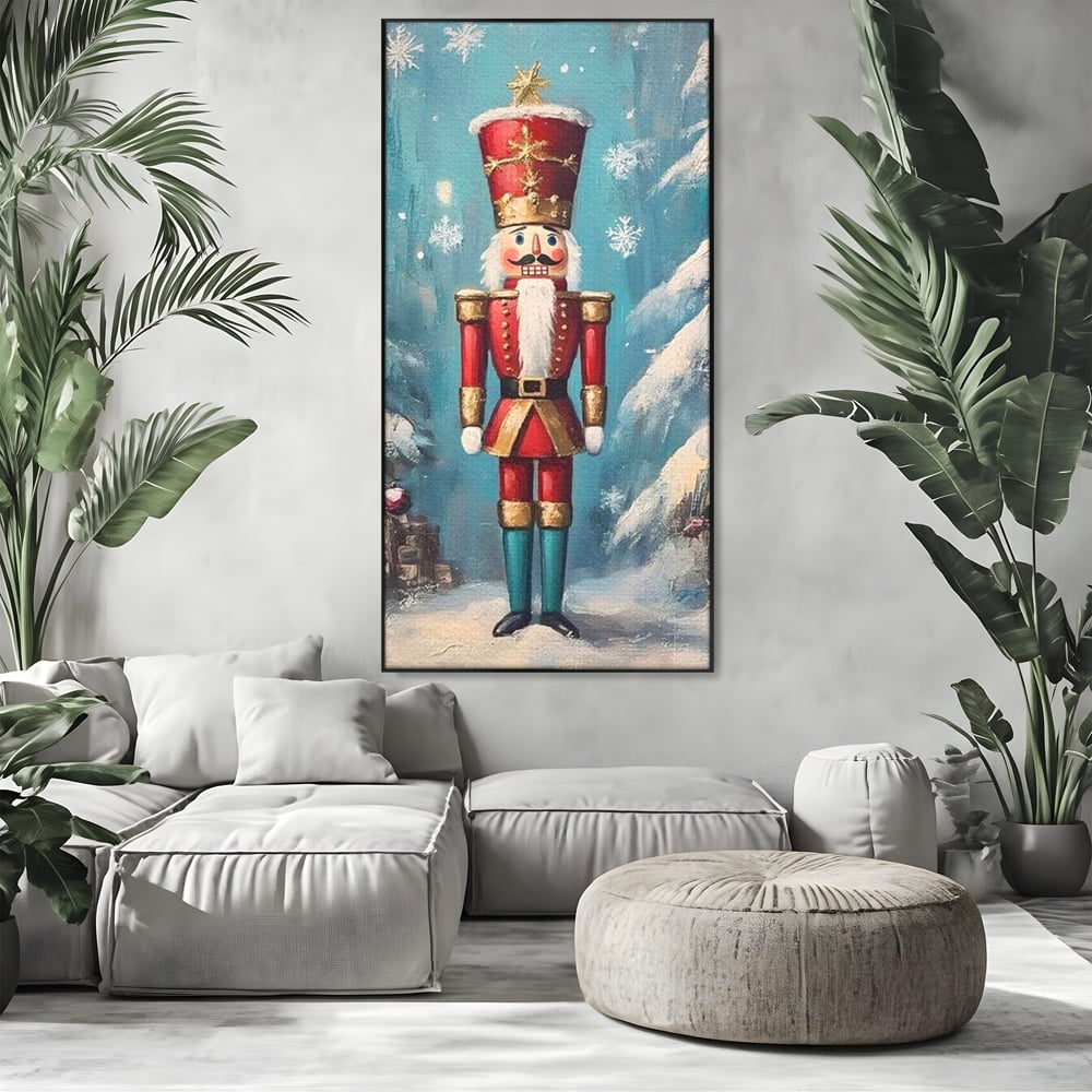 Tablou Canvas Premium, LuxCanva® D1075, Strajerul Fulgilor, Basm, Poveste, Copil, Straie, Regal, Ninsoare, Padure, Legenda, Decoratiuni, Dar, Bucurie, Traditie, Brad, Camera Copil, Living, Dormitor
