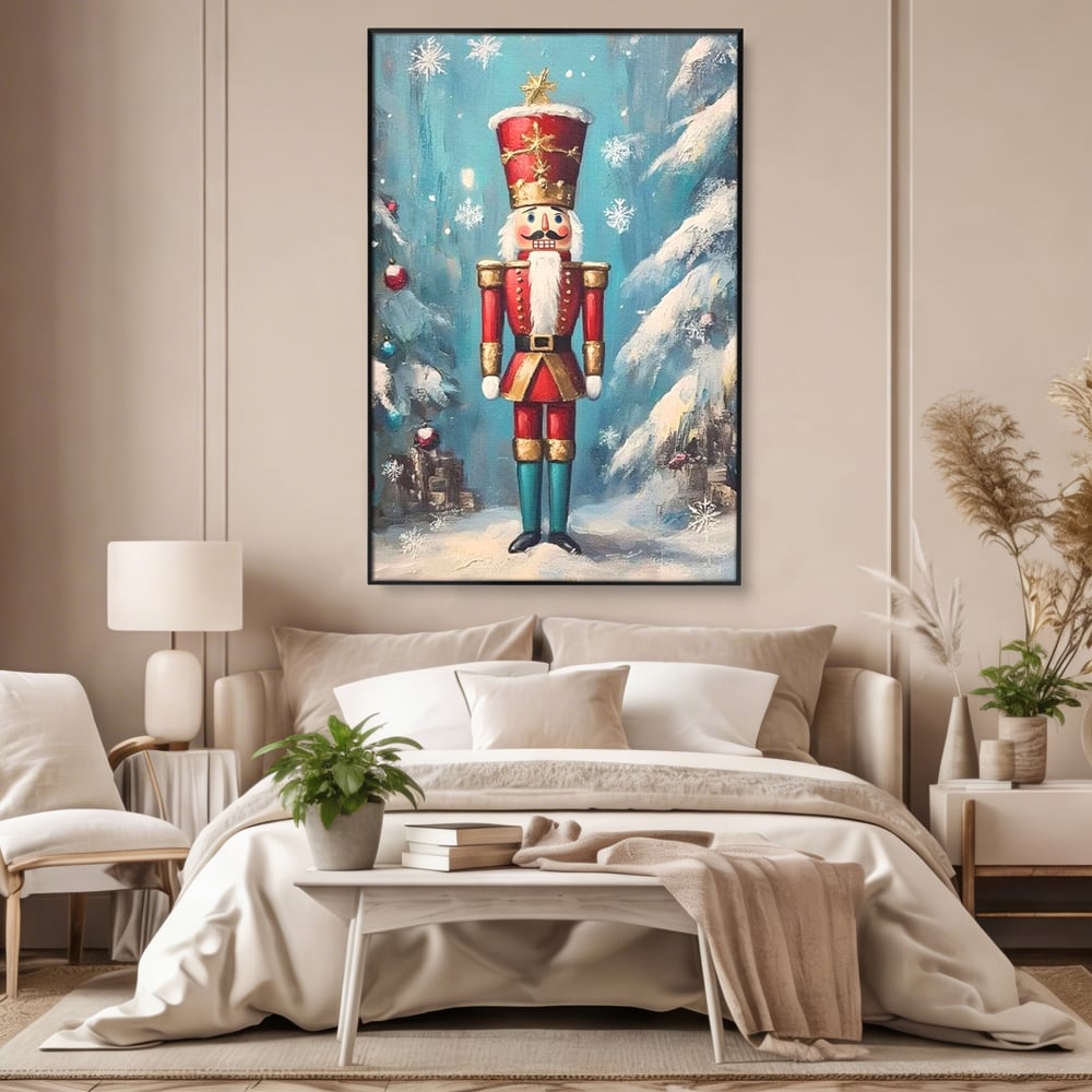 Tablou Canvas Premium, LuxCanva® D1075, Strajerul Fulgilor, Basm, Poveste, Copil, Straie, Regal, Ninsoare, Padure, Legenda, Decoratiuni, Dar, Bucurie, Traditie, Brad, Camera Copil, Living, Dormitor