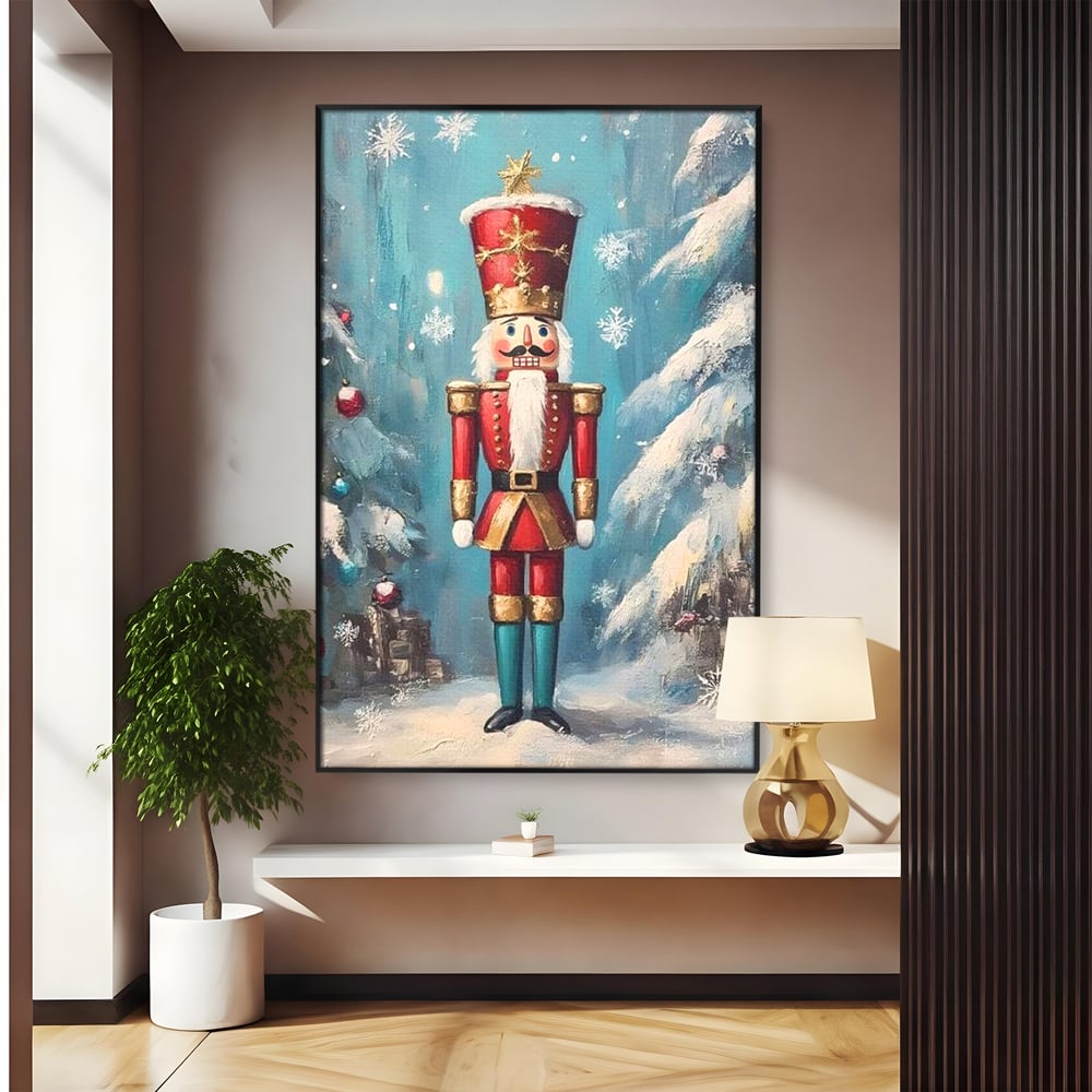 Tablou Canvas Premium, LuxCanva® D1075, Strajerul Fulgilor, Basm, Poveste, Copil, Straie, Regal, Ninsoare, Padure, Legenda, Decoratiuni, Dar, Bucurie, Traditie, Brad, Camera Copil, Living, Dormitor