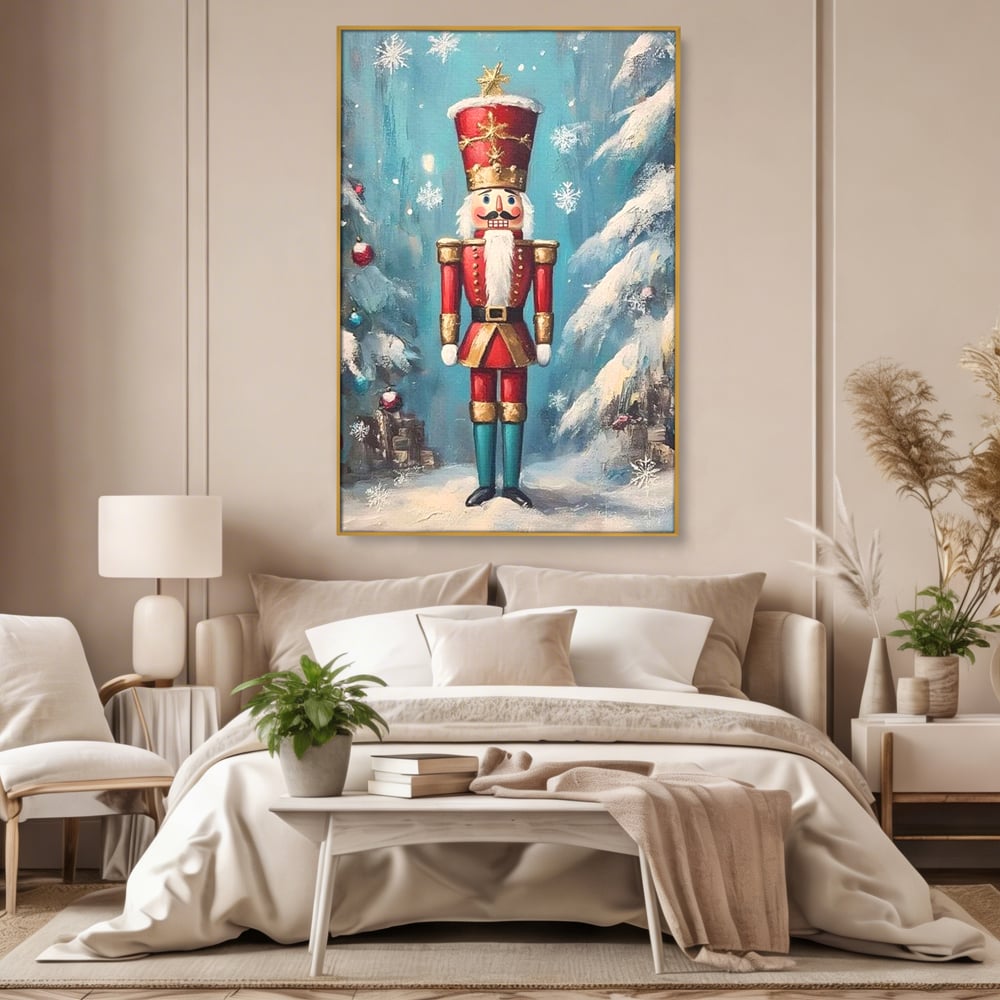 Tablou Canvas Premium, LuxCanva® D1075, Strajerul Fulgilor, Basm, Poveste, Copil, Straie, Regal, Ninsoare, Padure, Legenda, Decoratiuni, Dar, Bucurie, Traditie, Brad, Camera Copil, Living, Dormitor