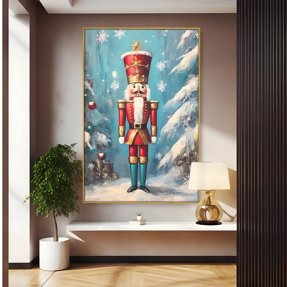 Tablou Canvas Premium, LuxCanva® D1075, Strajerul Fulgilor, Basm, Poveste, Copil, Straie, Regal, Ninsoare, Padure, Legenda, Decoratiuni, Dar, Bucurie, Traditie, Brad, Camera Copil, Living, Dormitor