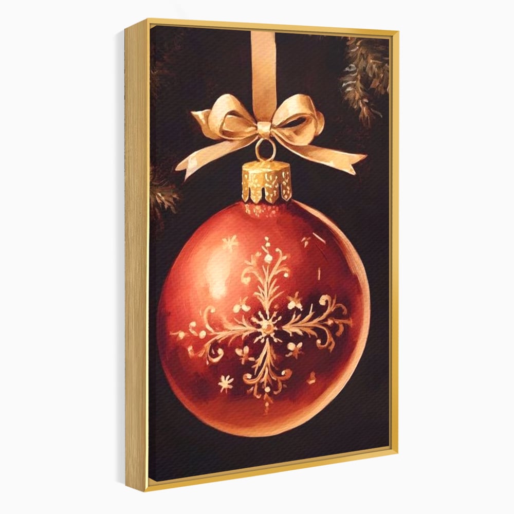 Tablou Canvas Premium, LuxCanva® D1079, Simbol Regal, Rosu, Festiv, Funda, Aurie, Traditie, Ornament, Detaliu, Lux, Povestire, Anotimp, Frig, Brad, Eleganta, Impodobit, Camera Copil, Living, Dormitor