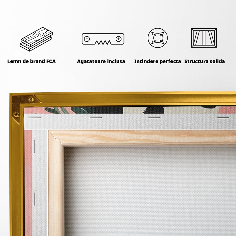 Tablou Canvas Premium, LuxCanva® D1093, Dalmatianul de Craciun, Bucurie, Gingasie, Funda, Rosie, Pui, Catel, Pete, Zambet, Blanos, Coronita, Brad, Canin, Roz, Magie, Camera Copil, Living, Dormitor