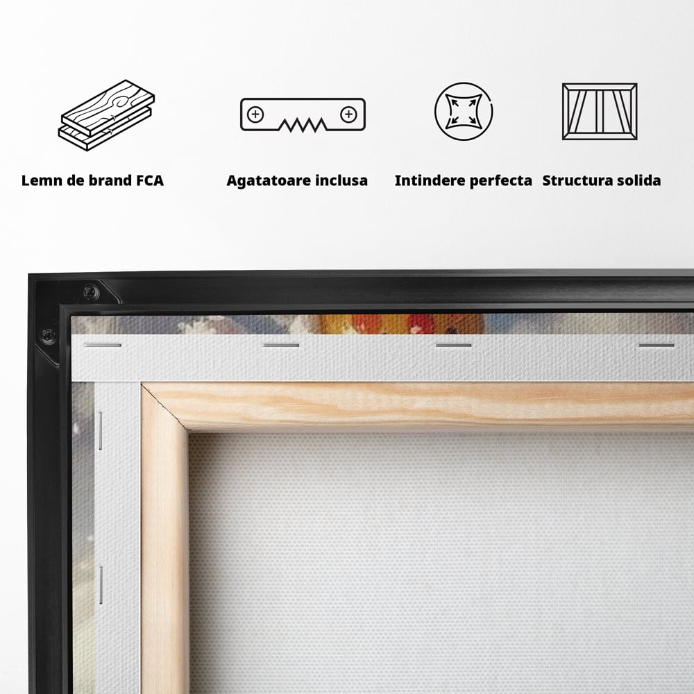 Tablou Canvas Premium, LuxCanva® D1094, Turtita pe Partie, Dulce, Prajitura, Schi, Iarna, Zapada, Munte, Aventura, Sport, Geaca, Rosie, Bucurie,Sarbatori, Veselie, Vacanta, Camera Copil, Living, Dormitor