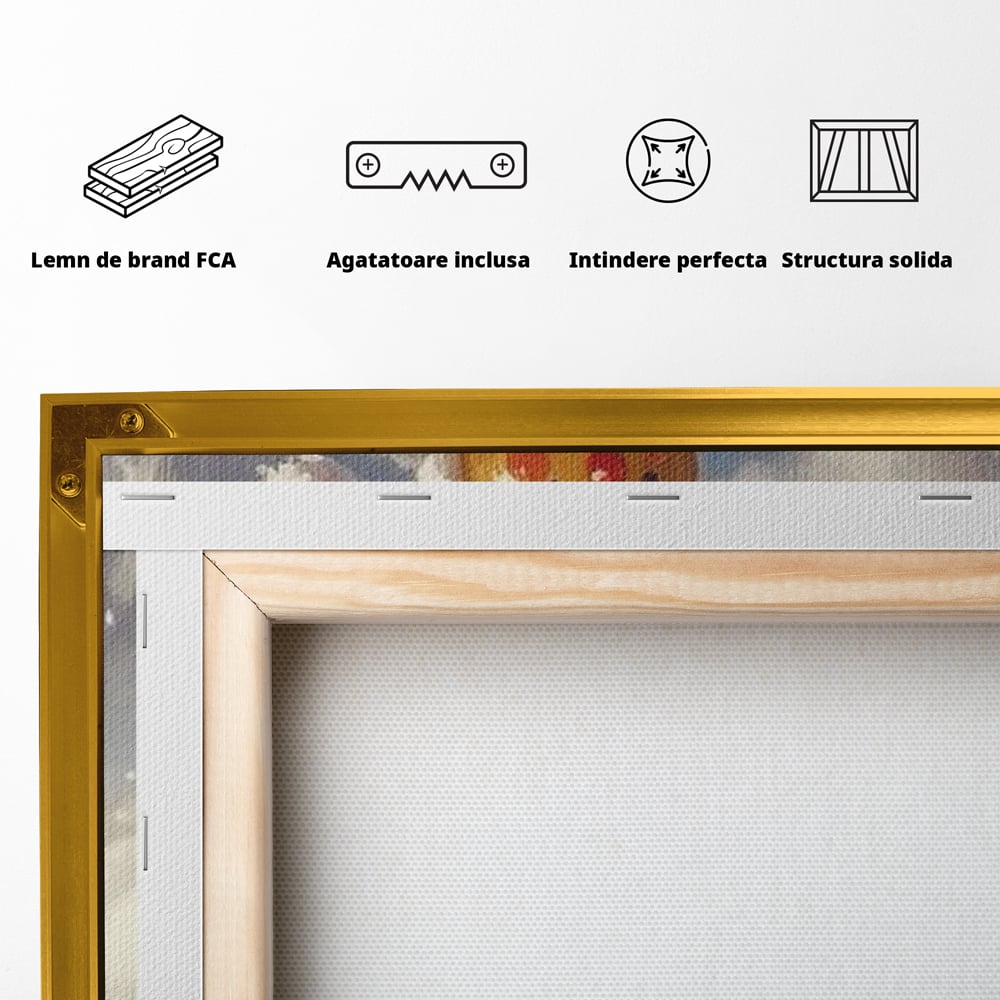 Tablou Canvas Premium, LuxCanva® D1094, Turtita pe Partie, Dulce, Prajitura, Schi, Iarna, Zapada, Munte, Aventura, Sport, Geaca, Rosie, Bucurie,Sarbatori, Veselie, Vacanta, Camera Copil, Living, Dormitor