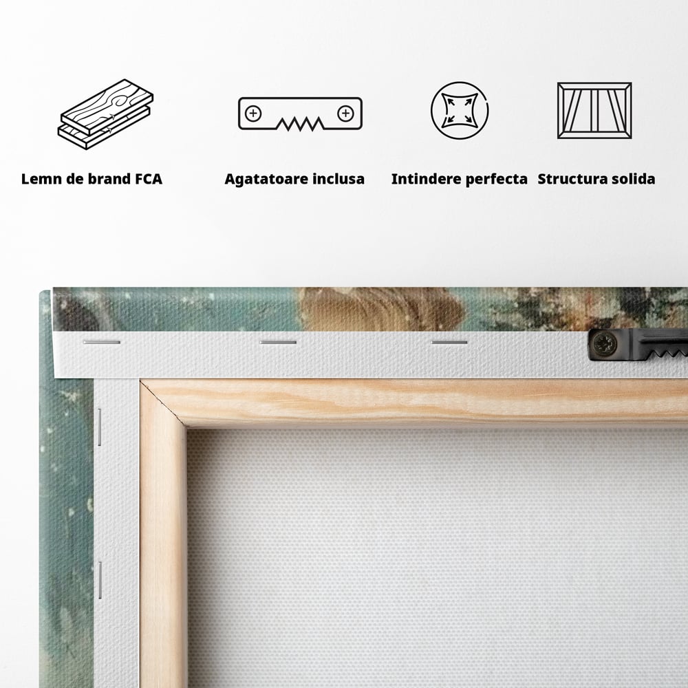 Tablou Canvas Premium, LuxCanva® D1106, Dor de copilarie, Farmec, Inocenta, Fata, Rochita, Eleganta, Astepare, Mos, Craciun, Impodobit, Brad, Magie, Cadouri, Vis, Miracol, Living, Dormitor