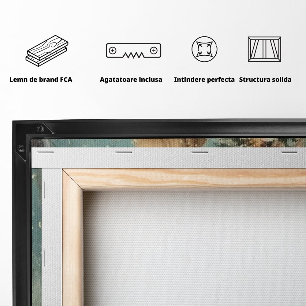 Tablou Canvas Premium, LuxCanva® D1106, Dor de copilarie, Farmec, Inocenta, Fata, Rochita, Eleganta, Astepare, Mos, Craciun, Impodobit, Brad, Magie, Cadouri, Vis, Miracol, Living, Dormitor