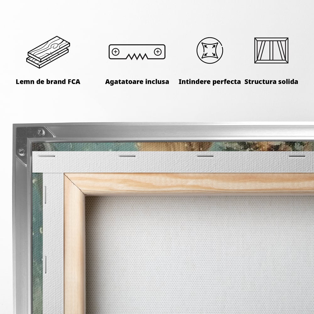 Tablou Canvas Premium, LuxCanva® D1106, Dor de copilarie, Farmec, Inocenta, Fata, Rochita, Eleganta, Astepare, Mos, Craciun, Impodobit, Brad, Magie, Cadouri, Vis, Miracol, Living, Dormitor