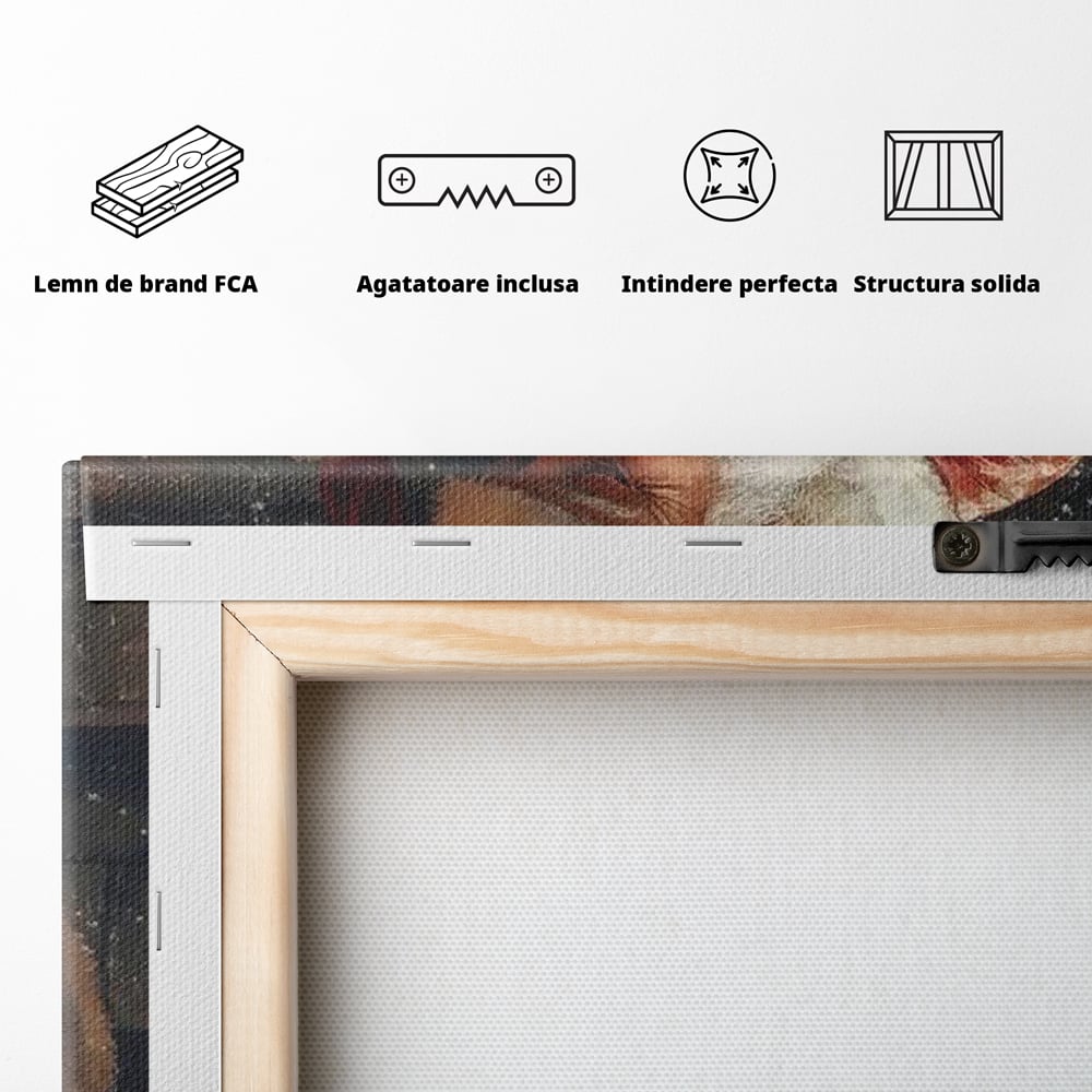 Tablou Canvas Premium, LuxCanva® D1107, Daruri din Inima, Mos, Craciun, Barba, Alba, Daruri, Brad, Noapte, Ajun, Copilarie, Visare, Dorinta, Generozitate, Iubire, Emotie, Living, Dormitor