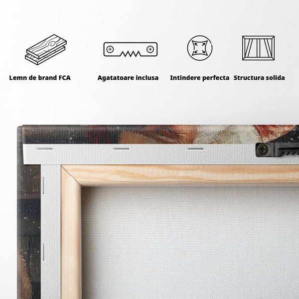 Tablou Canvas Premium, LuxCanva® D1107, Daruri din Inima, Mos, Craciun, Barba, Alba, Daruri, Brad, Noapte, Ajun, Copilarie, Visare, Dorinta, Generozitate, Iubire, Emotie, Living, Dormitor