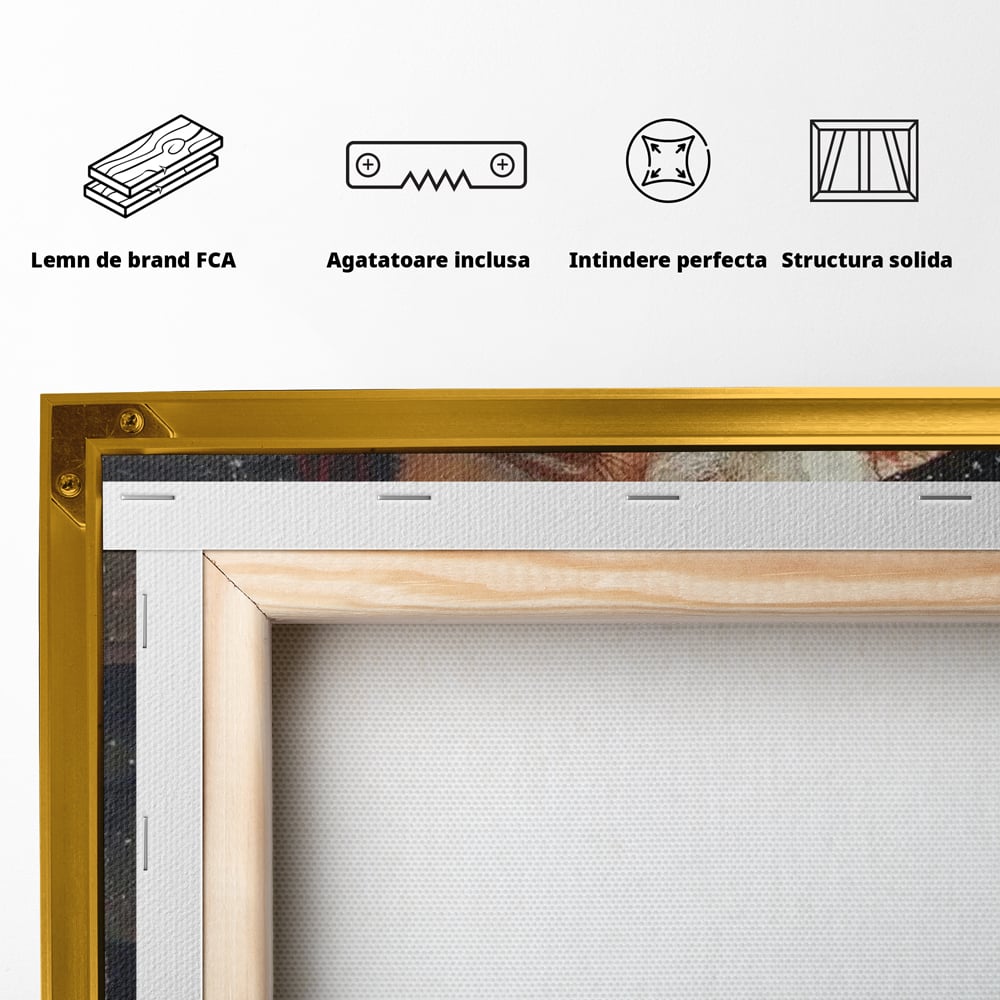 Tablou Canvas Premium, LuxCanva® D1107, Daruri din Inima, Mos, Craciun, Barba, Alba, Daruri, Brad, Noapte, Ajun, Copilarie, Visare, Dorinta, Generozitate, Iubire, Emotie, Living, Dormitor
